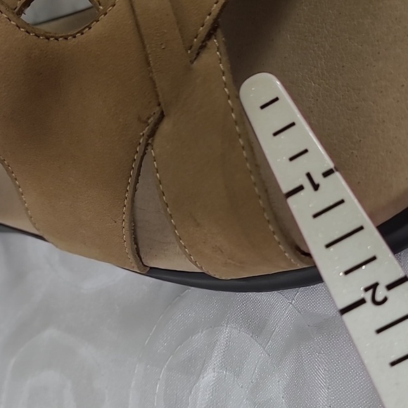 Easy Spirit Espatina Slide On Leather Sandals Light Brown / New Camel Nubuck - Picture 5 of 10